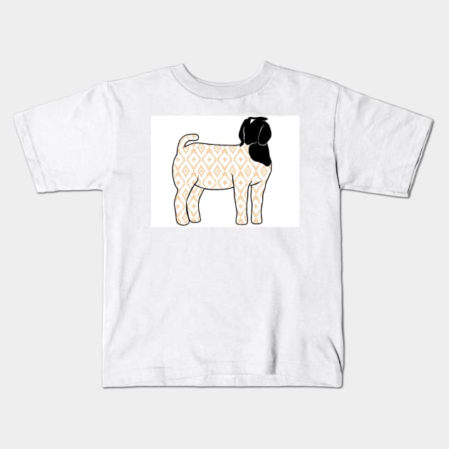 Rustic Yellow Aztec Market Show Doe Silhouette - NOT FOR RESALE WITHOUT PERMISSION Kids T-Shirt by l-oh